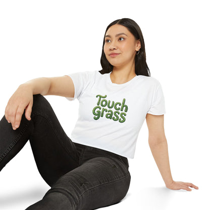 Touch Grass Crop Top — Cropped Graphic Tee