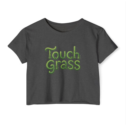 Touch Grass Crop Top — Cropped Graphic Tee