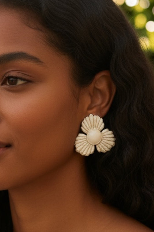 Shimmer Flower Earrings